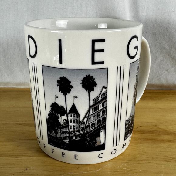 Starbucks San Diego City Scenes Series 2003 Black White Photos Landmarks Mug Cup - Picture 2 of 10